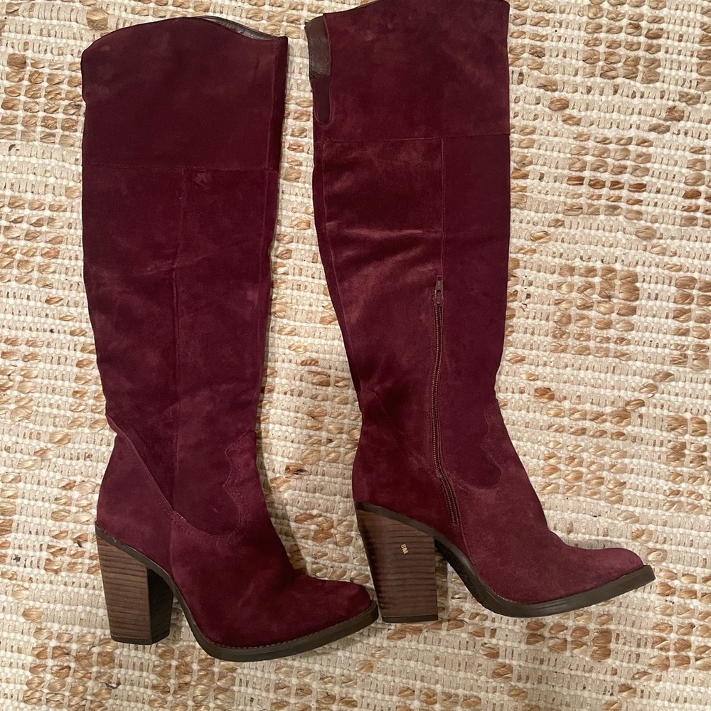 Steve Madden-Purple suede knee-high boots